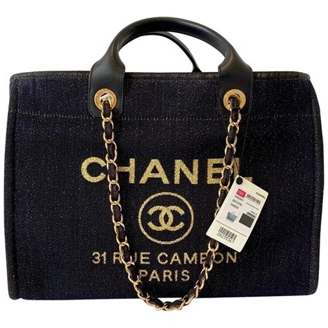 chanel denim tote bag 2019|chanel denim classic bag.